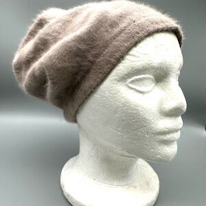 Vtg 80s 90s Kangol England FURGORA hat Beige fuzzy winter Rare